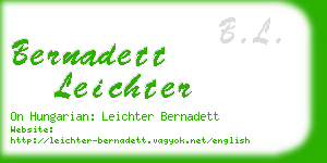 bernadett leichter business card